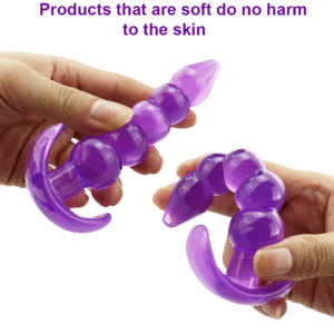 Mini Anal Plug Silicone Jelly Beads Prostate Massager Butt Plug Stimulator Sex Products Adult Sex Toys For Woman Men Gay G-spot