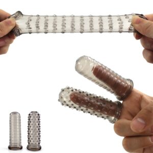 Penis Sleeve Extender Condom Reusable Stimulator Cock Delay Ejaculation Particle Adult Sex Toys For Woman Couples Dick Sleeve