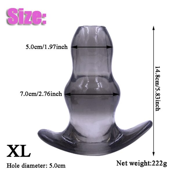 Silicone Hollow Dildo Anal Plug Anal Sex Toys for Women Men Prostate Massager Anal Expanding Dilator Stimulator Adult Products - Image 5