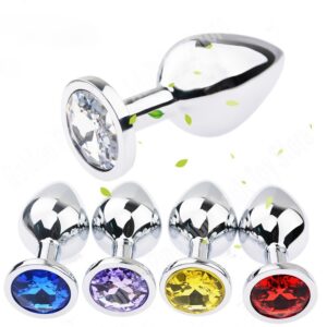 Stainless Steel Butt Plug Crystal Jewelry Gay Anal Beads Metal Anal Plug SM Sex Toys for Women Anus Plug Stimulator Dildo Plug