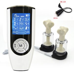 USB Charging Host Electric Shock Nipple Sucker Nipple Clamps Breast Massage Stimulator Clitoris Clips Adult Sex Toys For Women