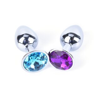 1 Pcs Metal Crystal Anal Plug Stainless Steel Booty Beads Jewelled Anal Small Size Butt Plug Sex Toys Products For Men Couples