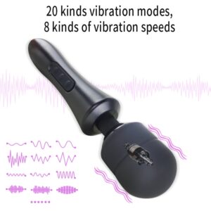 20 Modes Powerful Magic Wand Vibrator Body Massage Clitoris Stimulator USB Rechargeable Adult Sex Toys for Woman Adult