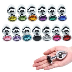 Anal Beads Crystal Jewelry Round Butt Plug Stimulator Sex Toys Dildo Stainless Steel Anal Plug For Gay Couple anal plug tail gag