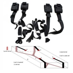 Handcuffs Bondage Set Under Bed BDSM Bondage Restraint Strap System Adults Wrists & Ankle Cuffs Sex Toys For Woman Couples Slave