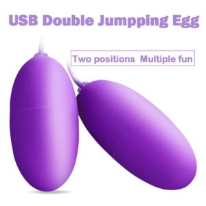 Powerful USB Double Vibrating Egg 10 Speed Clitoris Stimulator G-Spot Vaginal Massager Bullet Vibrators Sex Toys for Women
