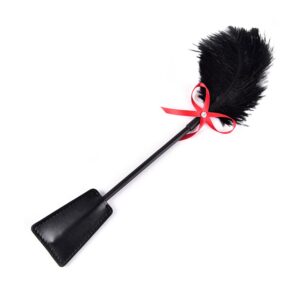 PU Leather Spanking Paddle Slap Clap Flap Whip On Butt With Flirt Tickle Feather SM Sex Adult Game Toy For Women Man Couple