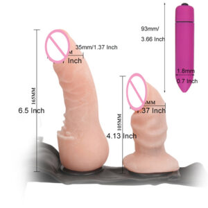 Strap On Realistic Double Dildo Pants For Woman Men Couples Dildo Panties For Lesbian Gay Flesh purple Vibrator Dildo For Gay