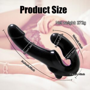 Vibrador sem alças para casais strapon, vibrador para lesiban com controle remoto sem fio, duas cabeças, brinquedos sexuais adultos