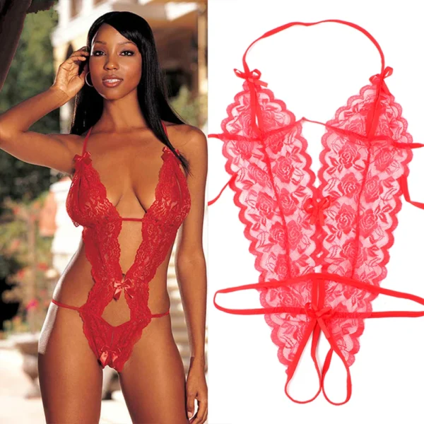 Hot Sale Sexy Lace Siamese Perspective Three-Point Underwear G-string Babydoll Sleepwear Erotic Lingerie Adult Products