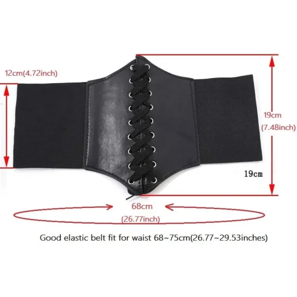 Fashion Corset Wide Belts Faux Leather Slimming Body Shaping Girdle Belt for Women Elastic Tight High Waist for Daily Wear - Image 6