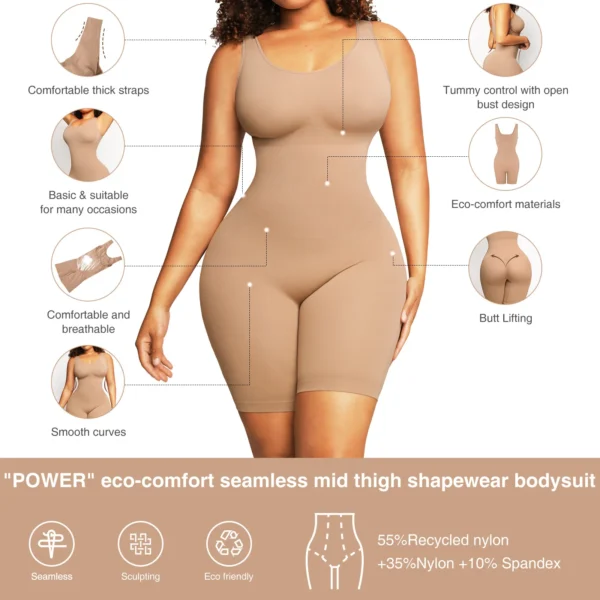 Hexin BBL Shapewear Women Full Body Shaper Tummy Control Slimming Sheath Butt Lifter Push Up Thigh Slimmer Abdomen Shaper Corset - Image 3