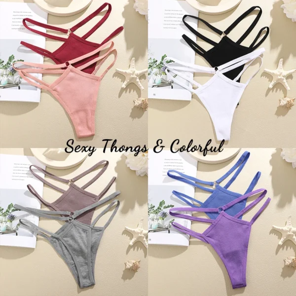 Sexy renda fina cinto calcinha para mulheres, oco fora tangas, baixo crescimento, roupa interior feminina G-String, lingerie biquíni respirável - Image 5