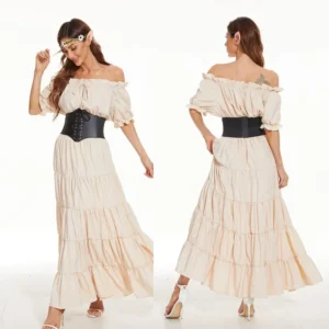 Women’s Corset Belt Gothic Fashion PU Leather Female Lace-up Corset Belts Slimming Waist Vintage Corset Black Wide Belt for Girl